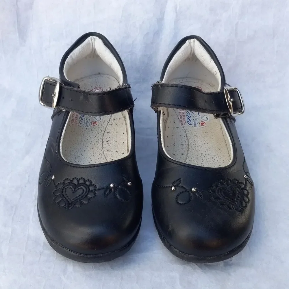 Lady Flores Black Little Girl's Shoes Size 2.5